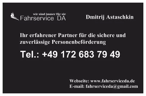 Fahrservice DA – 2
